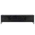 Adaline 2.1m Wooden TV Entertainment Unit - Black