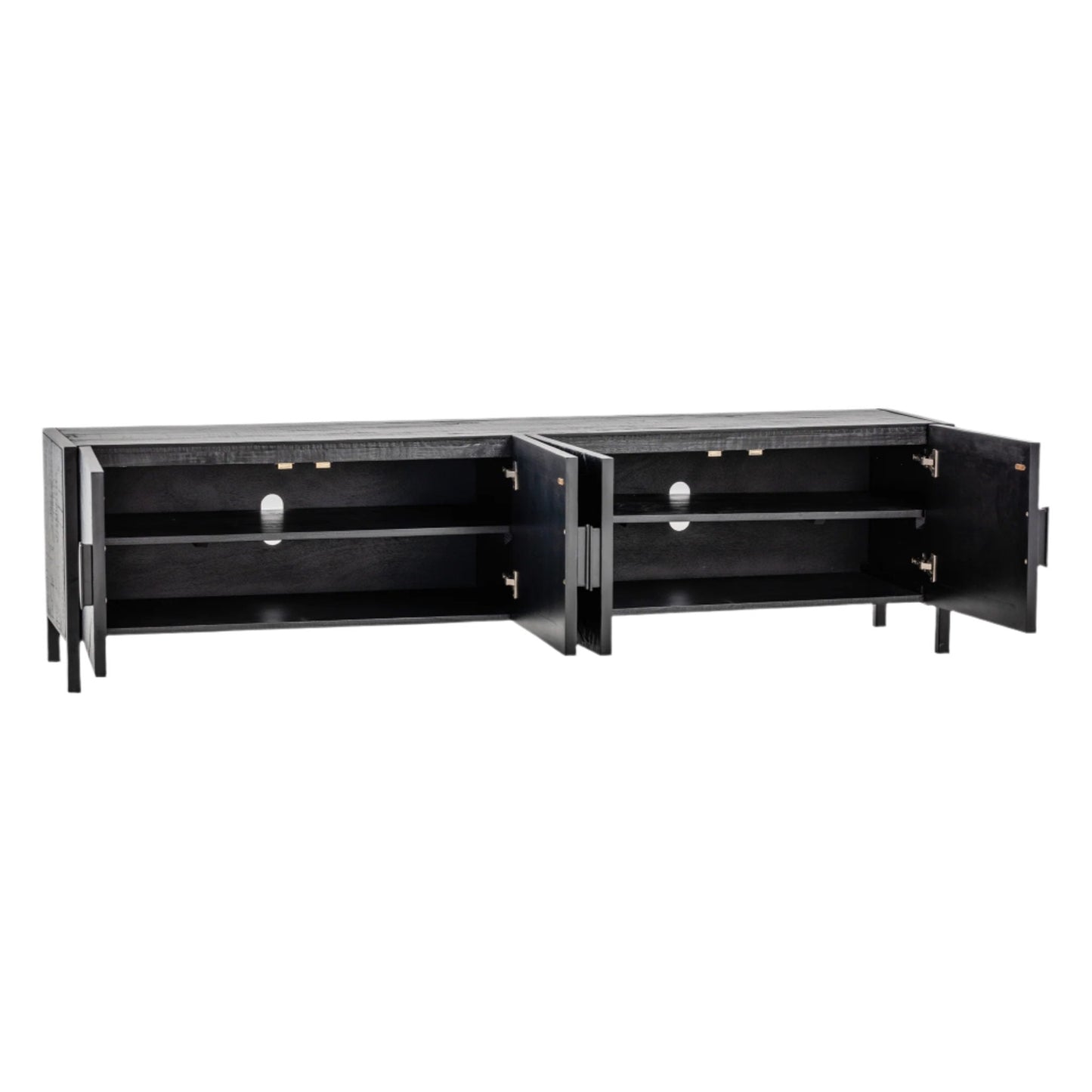 Adaline 2.1m Wooden TV Entertainment Unit - Black