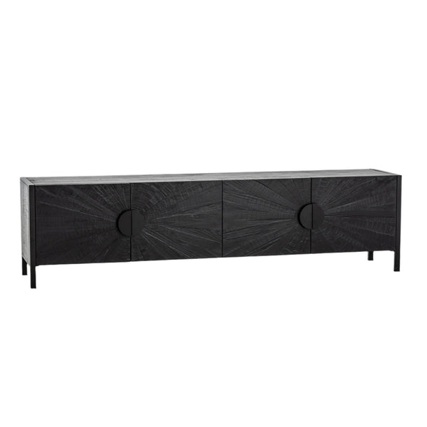 Adaline 2.1m Wooden TV Entertainment Unit - Black