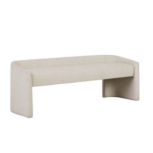 Addison Bench Seat - Natural White Tweed