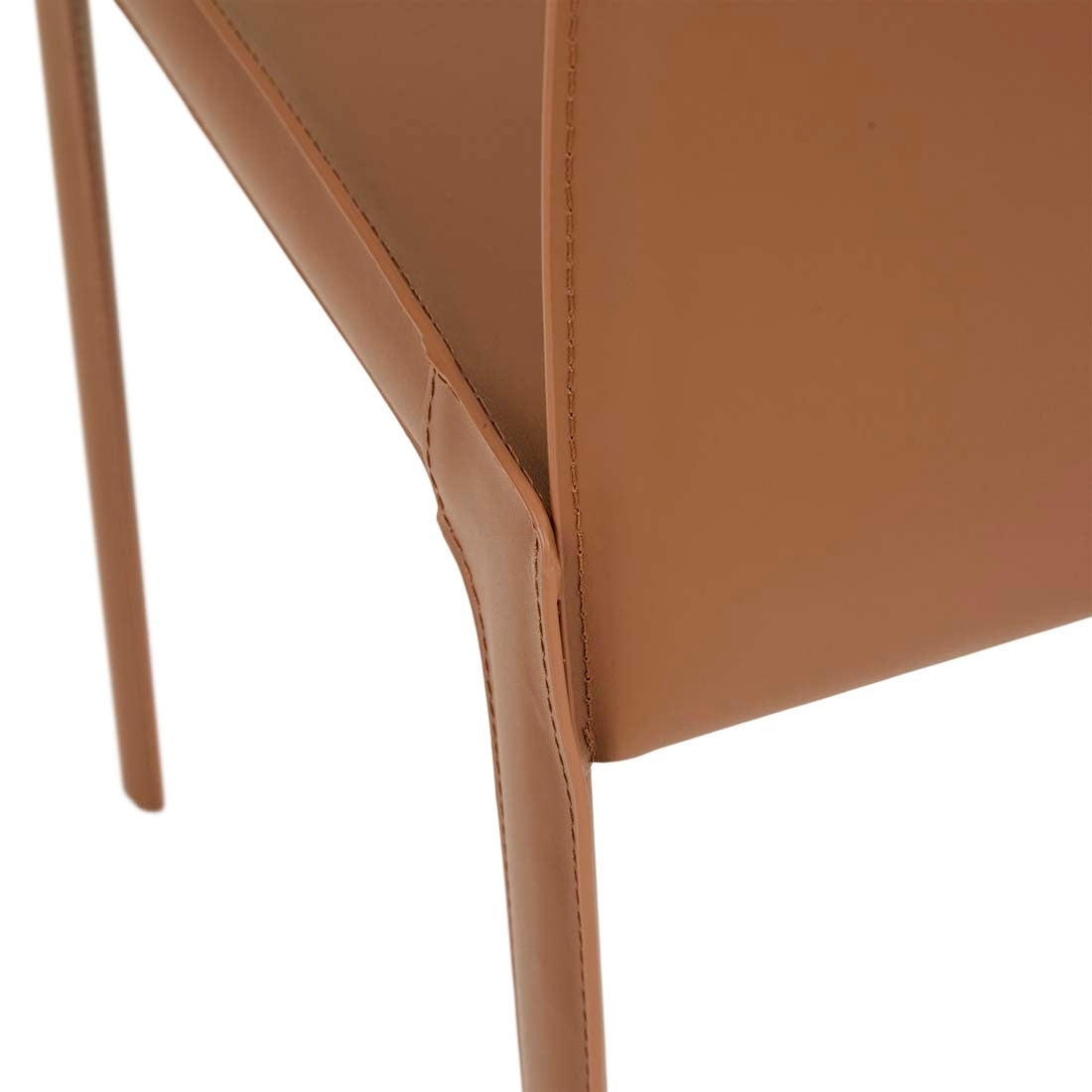 Carlo Dining Chair - Tan Recycled Leather