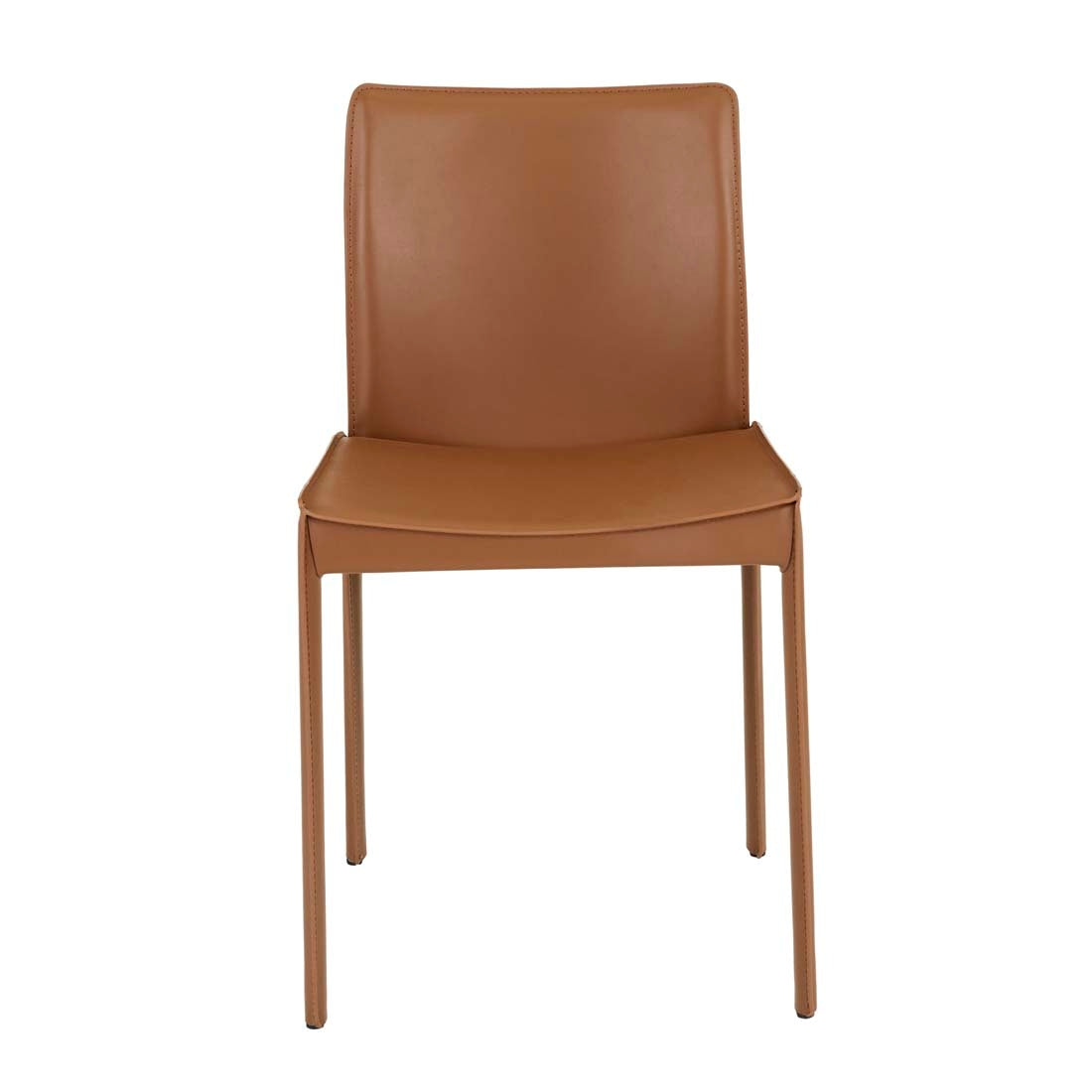 Carlo Dining Chair - Tan Recycled Leather