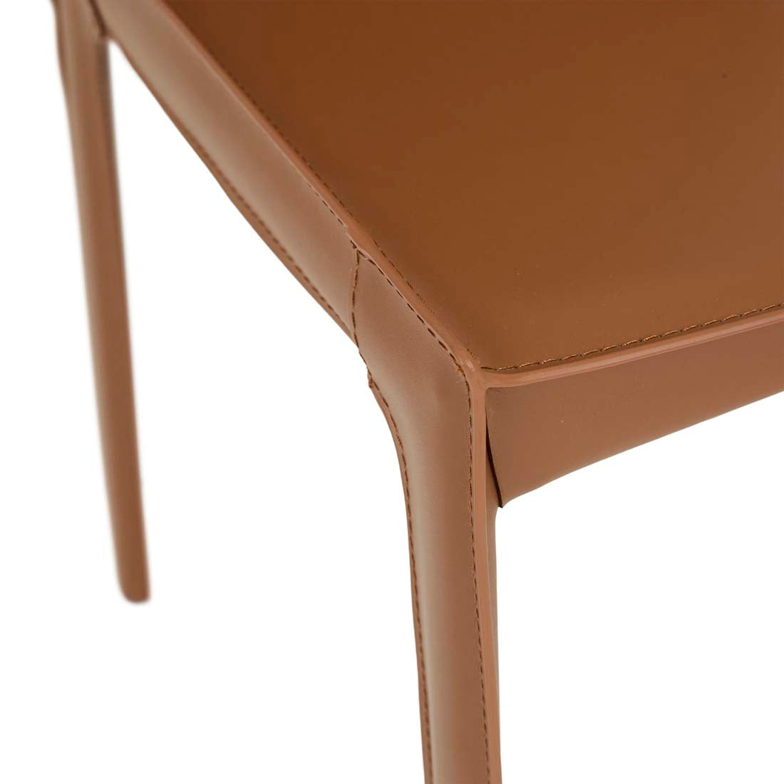 Carlo Dining Chair - Tan Recycled Leather