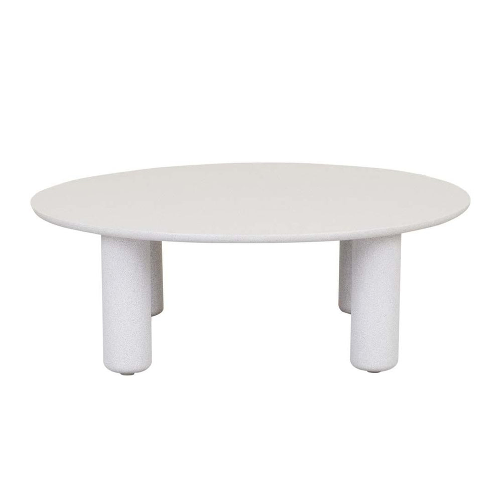 Artie Outdoor Pillar Coffee Table - White Speckle