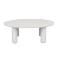 Artie Outdoor Pillar Coffee Table - White Speckle