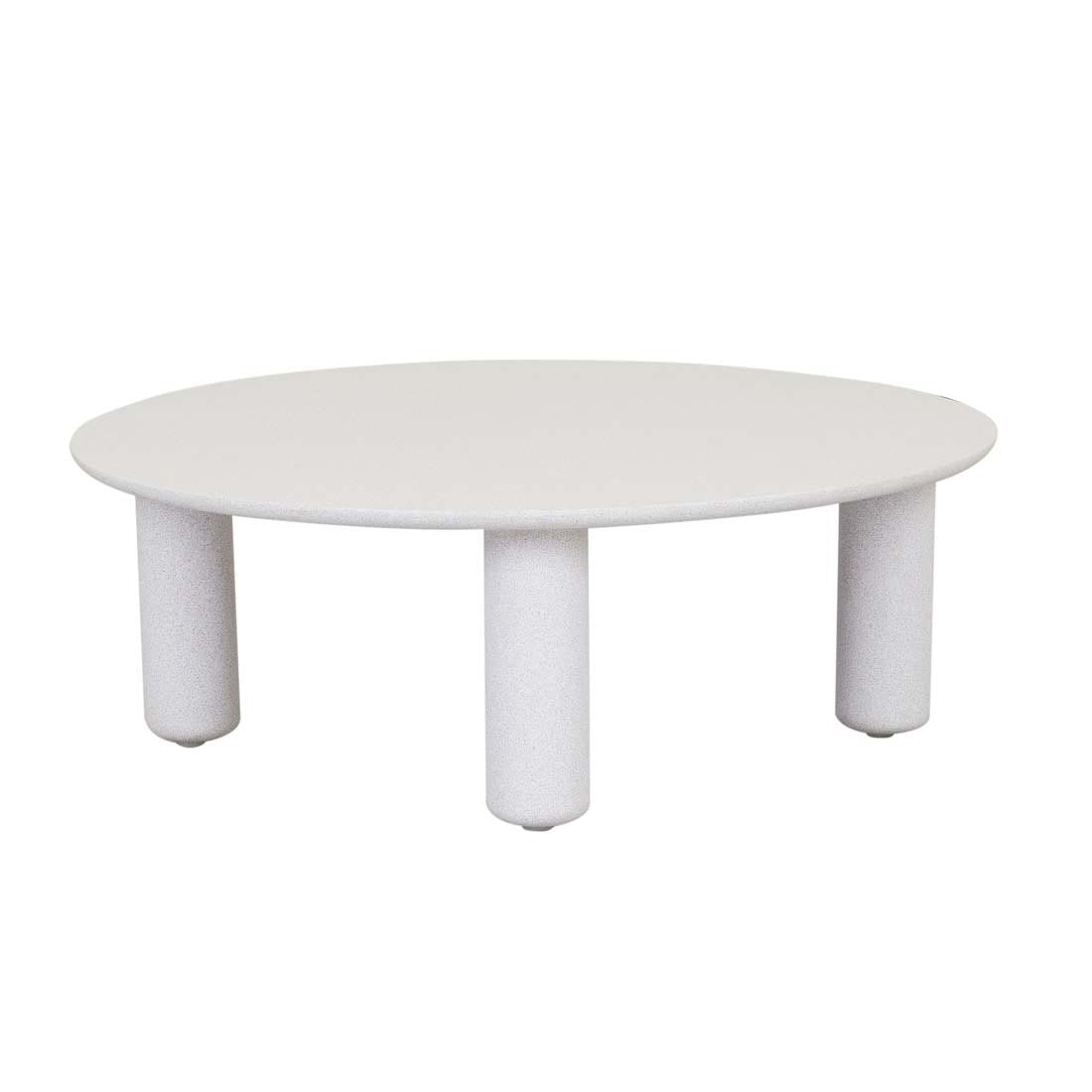 Artie Outdoor Pillar Coffee Table - White Speckle