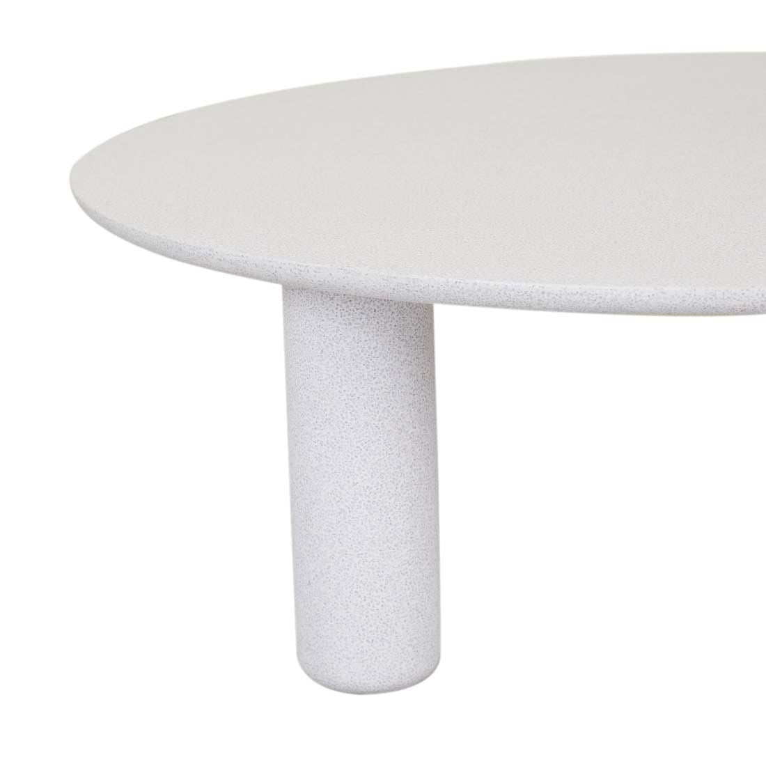 Artie Outdoor Pillar Coffee Table - White Speckle