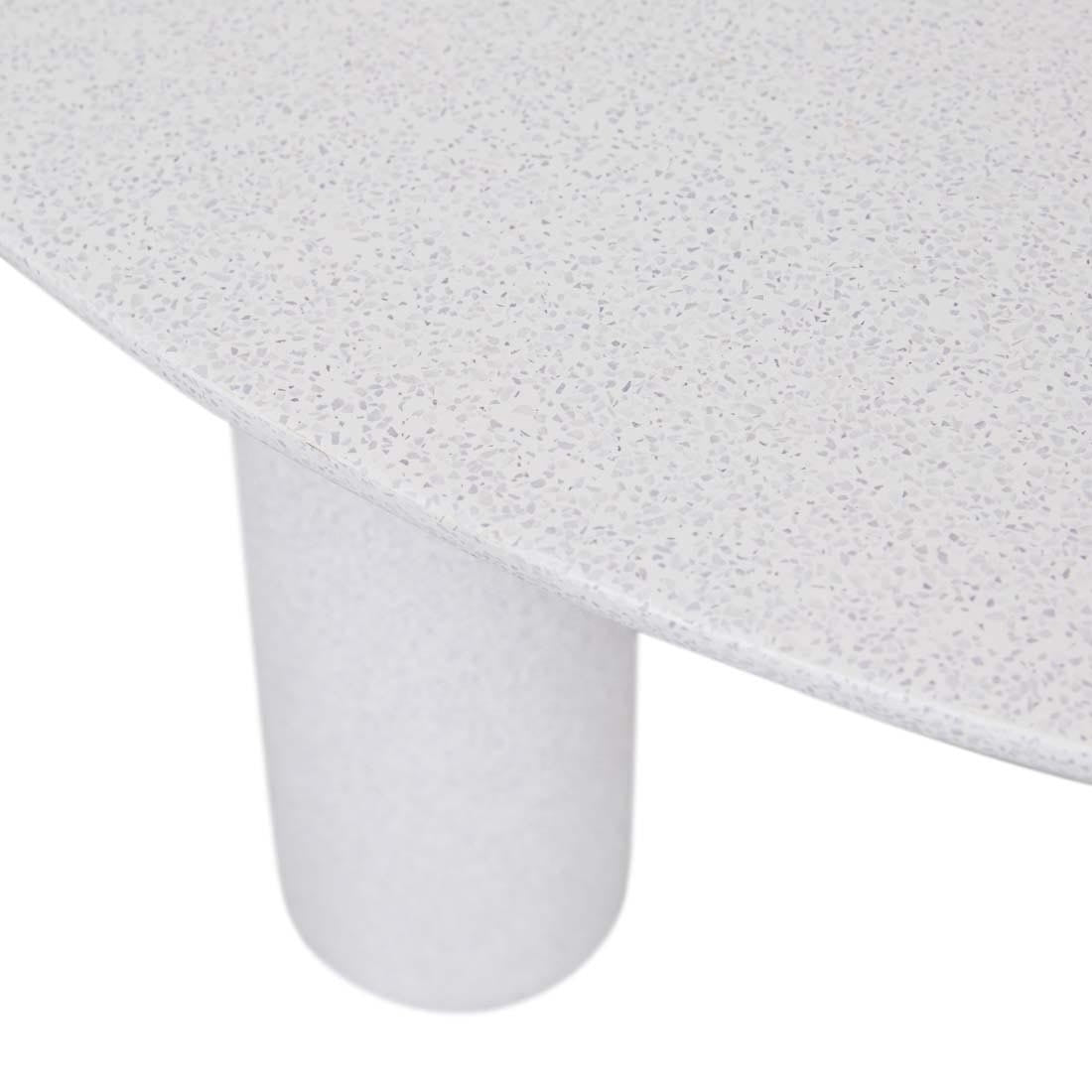 Artie Outdoor Pillar Coffee Table - White Speckle