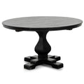 Gene Reclaimed Wood 1.4m Round Dining Table - Rustic Black