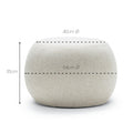 Raven Fabric Cushion Ottoman - Beige