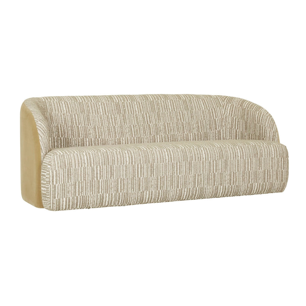 Kennedy Beckett 3 Seater Sofa - Mushroom Weave - Thyme Velvet