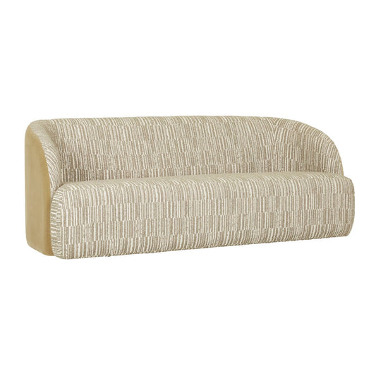 Kennedy Beckett 3 Seater Sofa - Mushroom Weave - Thyme Velvet